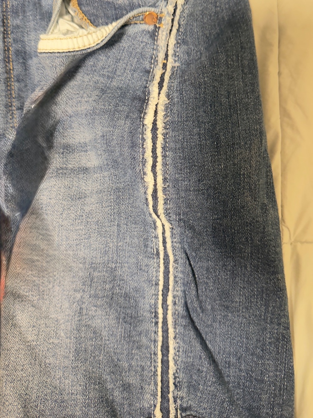Judy Blue Faded Blue Frayed Hem Denim Shorts - Picture 3 of 5